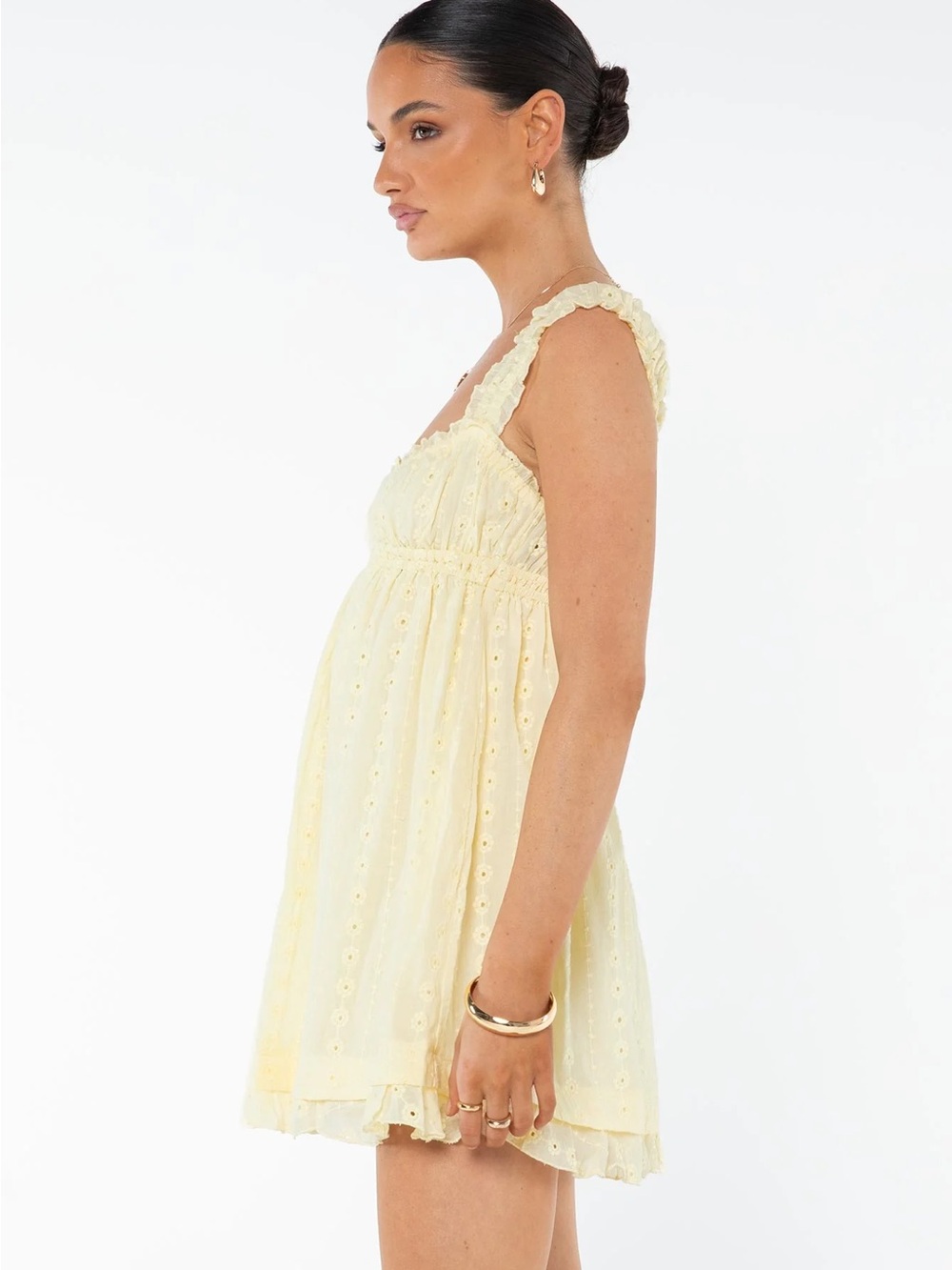 Princess Poly Carlita Mini eyelet Dress - Yellow - Picture 11 of 13
